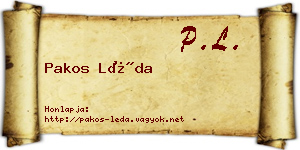 Pakos Léda névjegykártya